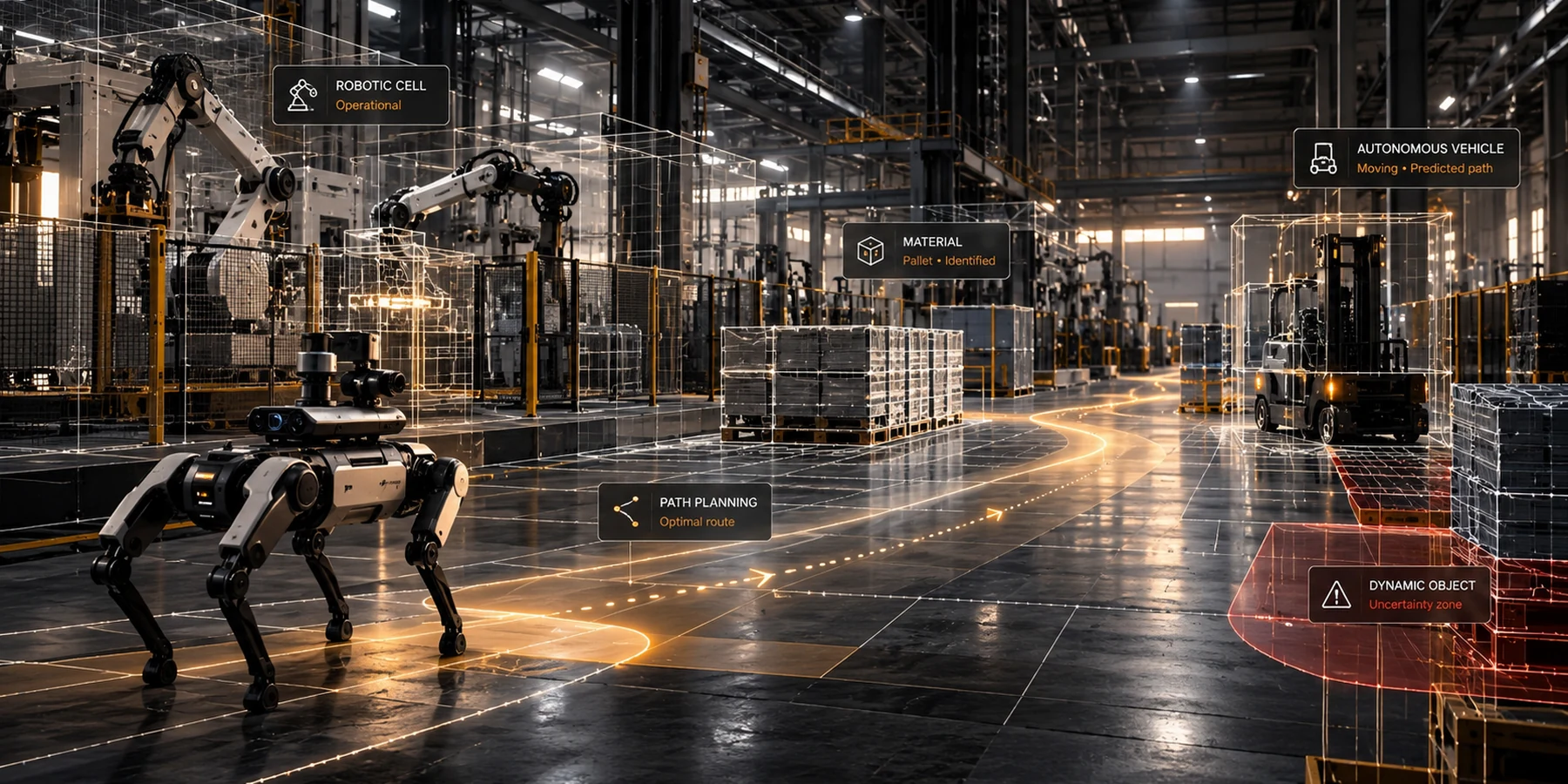 Robots adapting inside an industrial environment
